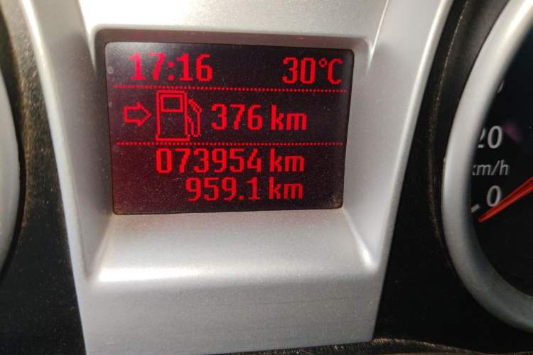 Used Ford Focus 2011 Sedan 1.8L Manual Comfort Model Odometer Close Up