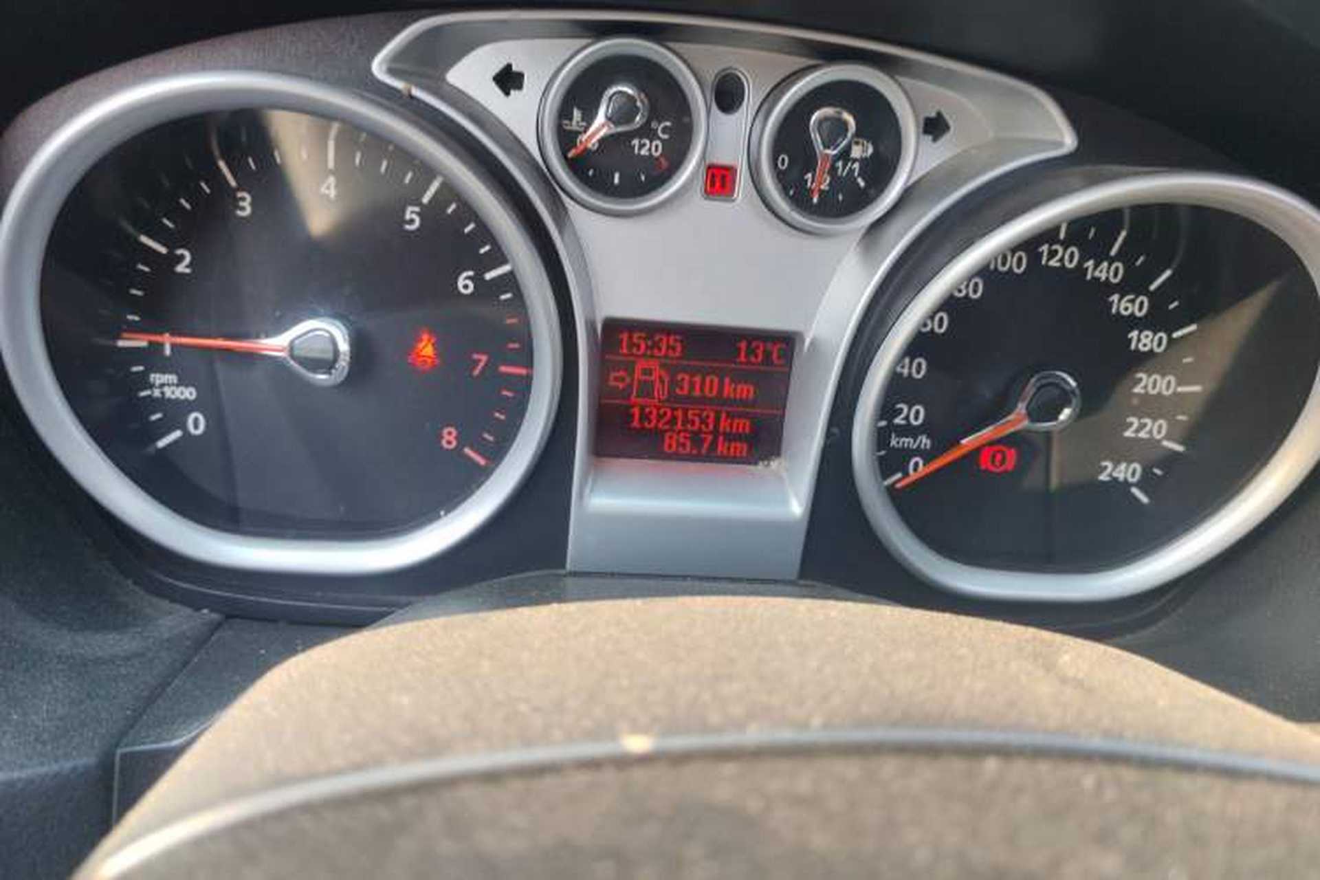 Used Ford Focus 2011 Sedan 1.8L Manual Comfort Model Odometer Close Up