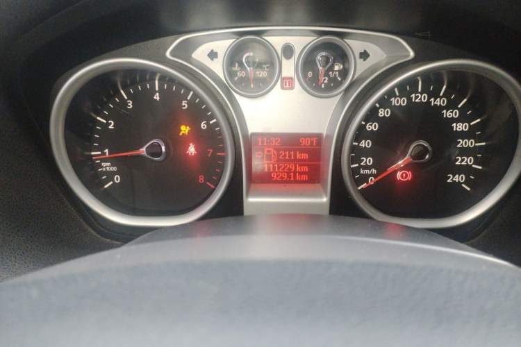 Used Ford Focus 2011 Sedan 1.8L Manual Comfort Model Odometer Close Up
