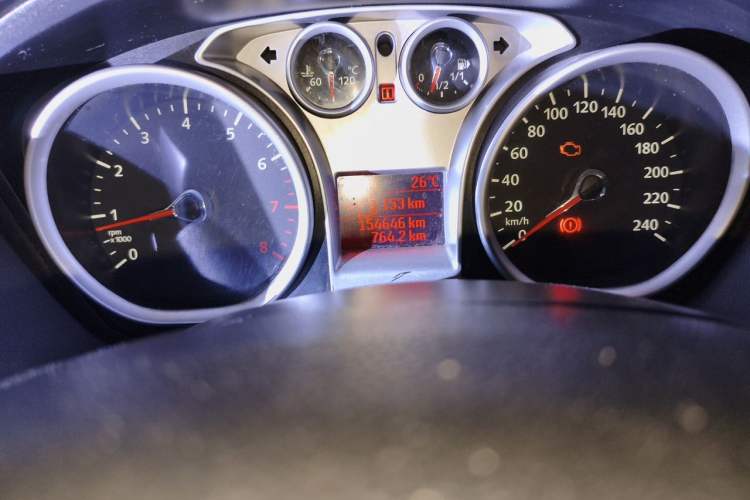 Used Ford Focus 2011 Hatchback 1.8L Manual Classic Model Odometer Close Up