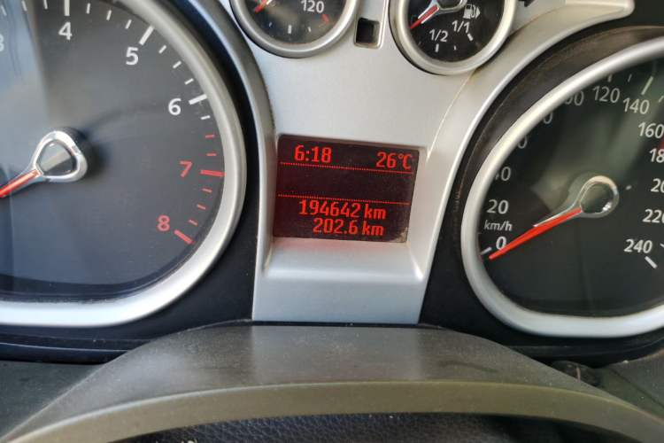 Used Ford Focus 2011 Sedan 1.8L Manual Classic Model Odometer Close Up