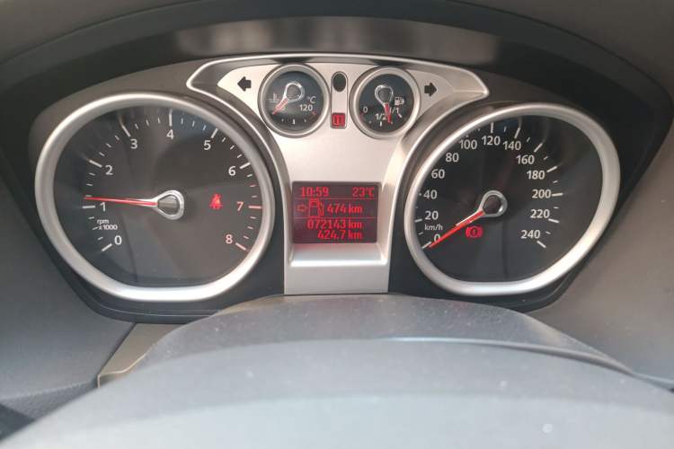 Used Ford Focus 2011 Sedan 1.8L Manual Comfort Model Odometer Close Up