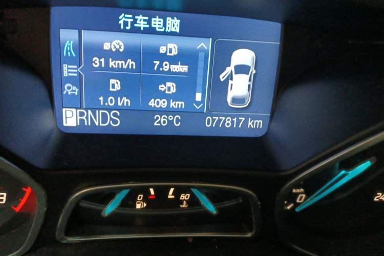 Used Ford Focus 2012 Sedan 2.0L Automatic Flagship Model Odometer Close Up