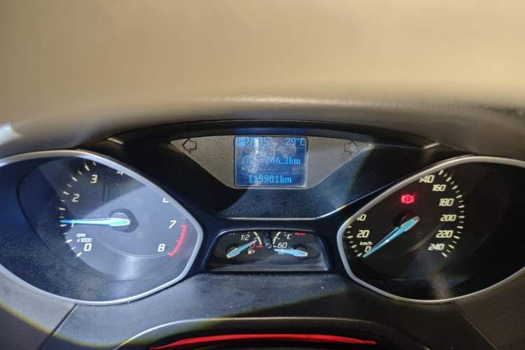 Used Ford Focus 2012 Sedan 1.6L Automatic Comfort Model Odometer Close Up