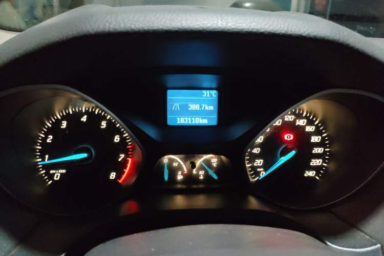 Used Ford Focus 2012 Sedan 1.6L Manual Comfort Model Odometer Close Up