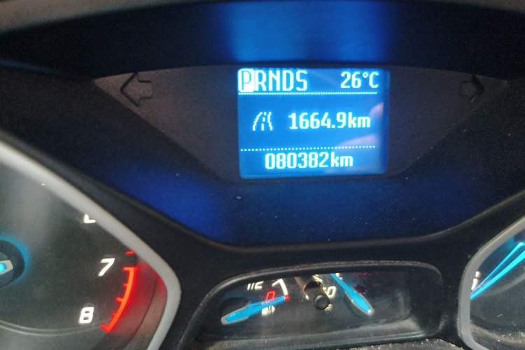 Used Ford Focus 2012 Sedan 1.6L Automatic Comfort Model Odometer Close Up