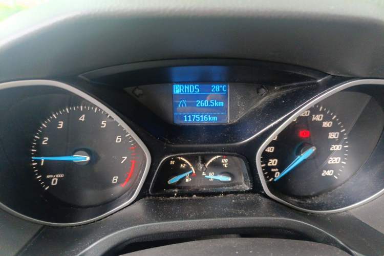 Used Ford Focus 2012 Sedan 1.6L Automatic Comfort Model Odometer Close Up