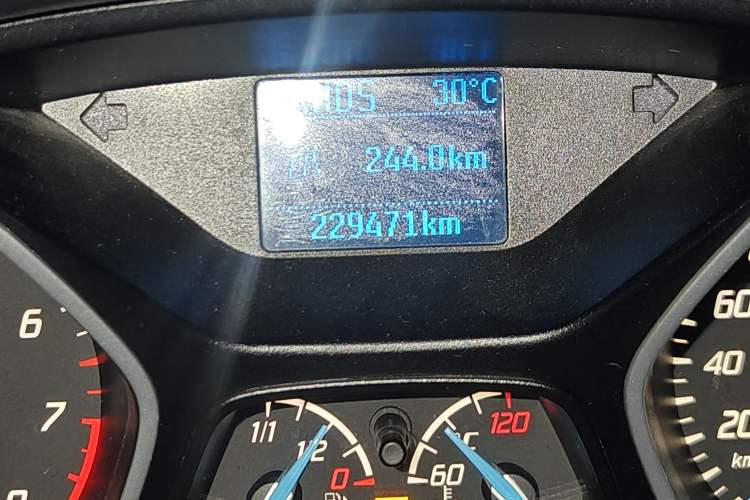 Used Ford Focus 2012 Hatchback 1.6L Automatic Comfort Model Odometer Close Up