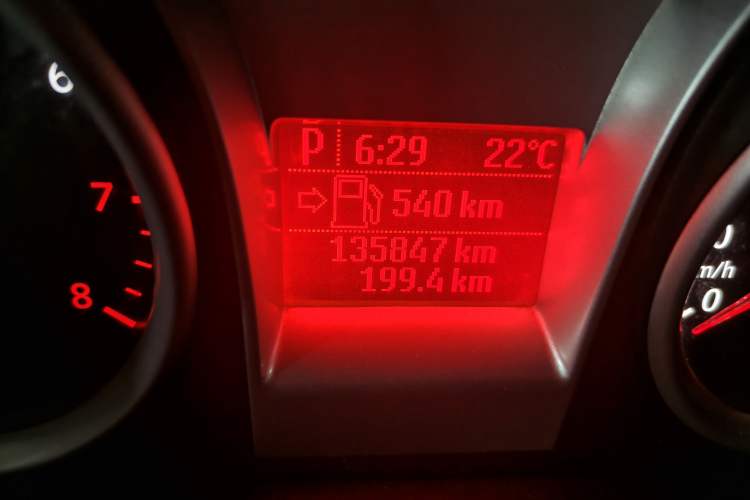Used Ford Focus 2012 Hatchback Classic 1.8L Automatic Base Model Odometer Close Up