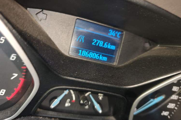 Used Ford Focus 2012 Sedan 1.6L Manual Comfort Model Odometer Close Up