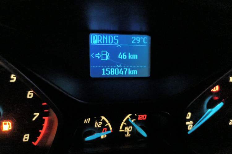 Used Ford Focus 2012 Sedan 1.6L Automatic Fashion Edition Odometer Close Up