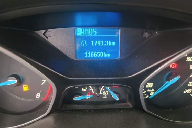 Used Ford Focus 2012 Sedan 1.6L Automatic Comfort Model Odometer Close Up