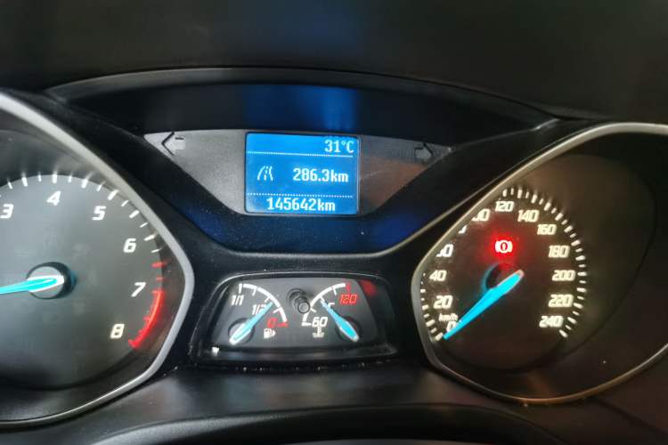 Used Ford Focus 2012 Sedan 1.6L Manual Comfort Model Odometer Close Up