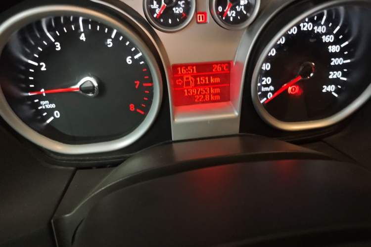 Used Ford Focus 2012 Sedan Classic 1.8L Manual Base Model Odometer Close Up