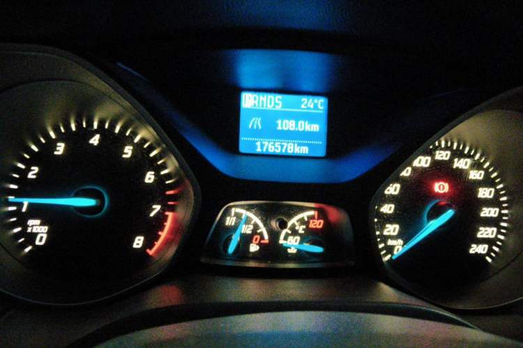 Used Ford Focus 2012 Sedan 1.6L Automatic Comfort Model Odometer Close Up