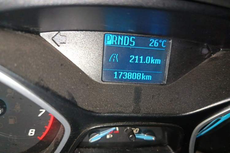 Used Ford Focus 2012 Hatchback 1.6L Automatic Comfort Model Odometer Close Up