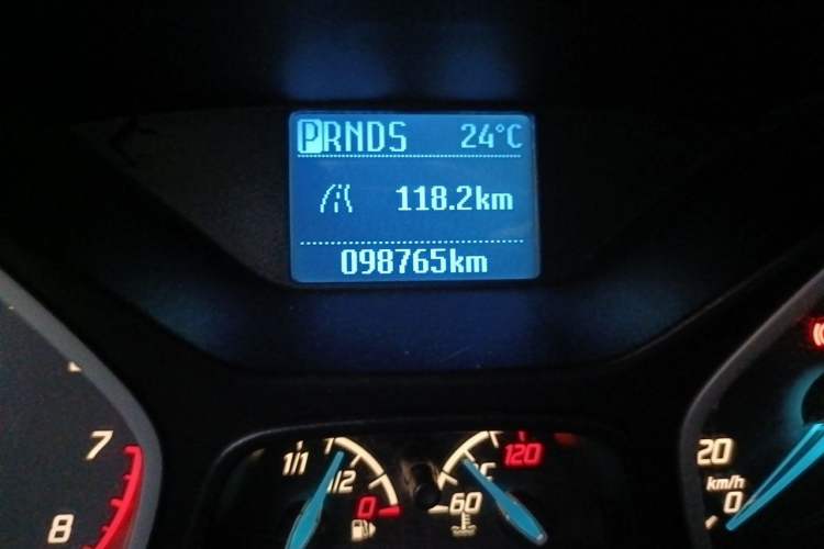 Used Ford Focus 2012 Sedan 1.6L Automatic Comfort Model Odometer Close Up