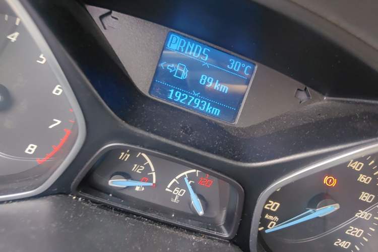 Used Ford Focus 2012 Sedan 1.6L Automatic Fashion Edition Odometer Close Up