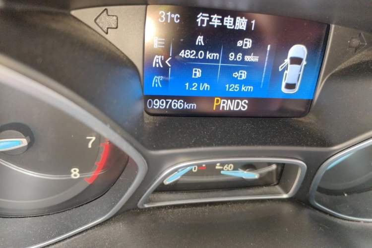 Used Ford Focus 2012 Hatchback 1.6L Automatic Comfort Model Odometer Close Up