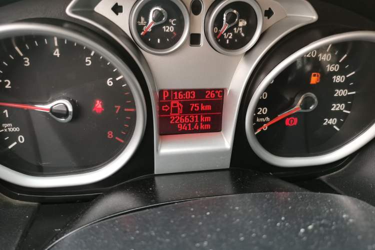 Used Ford Focus 2012 Hatchback Classic 1.8L Automatic Base Model Odometer Close Up