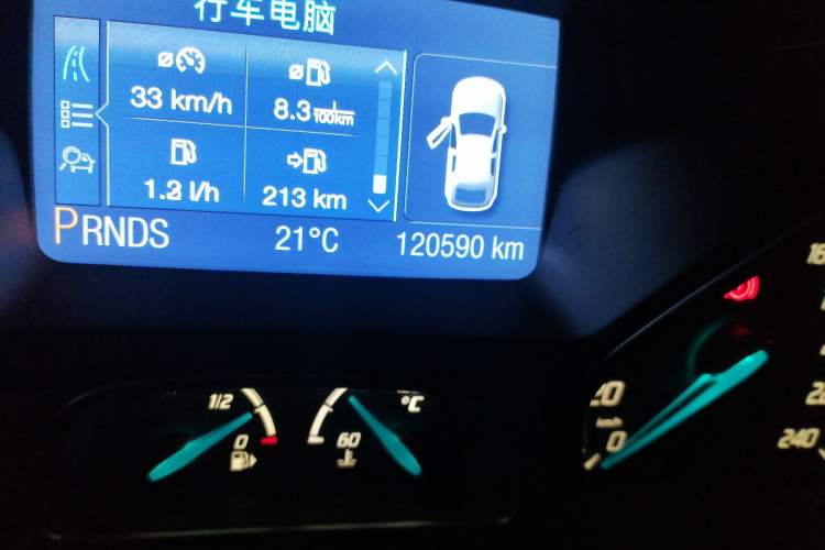 Used Ford Focus 2012 Hatchback 2.0L Automatic Luxury Sport Model Odometer Close Up