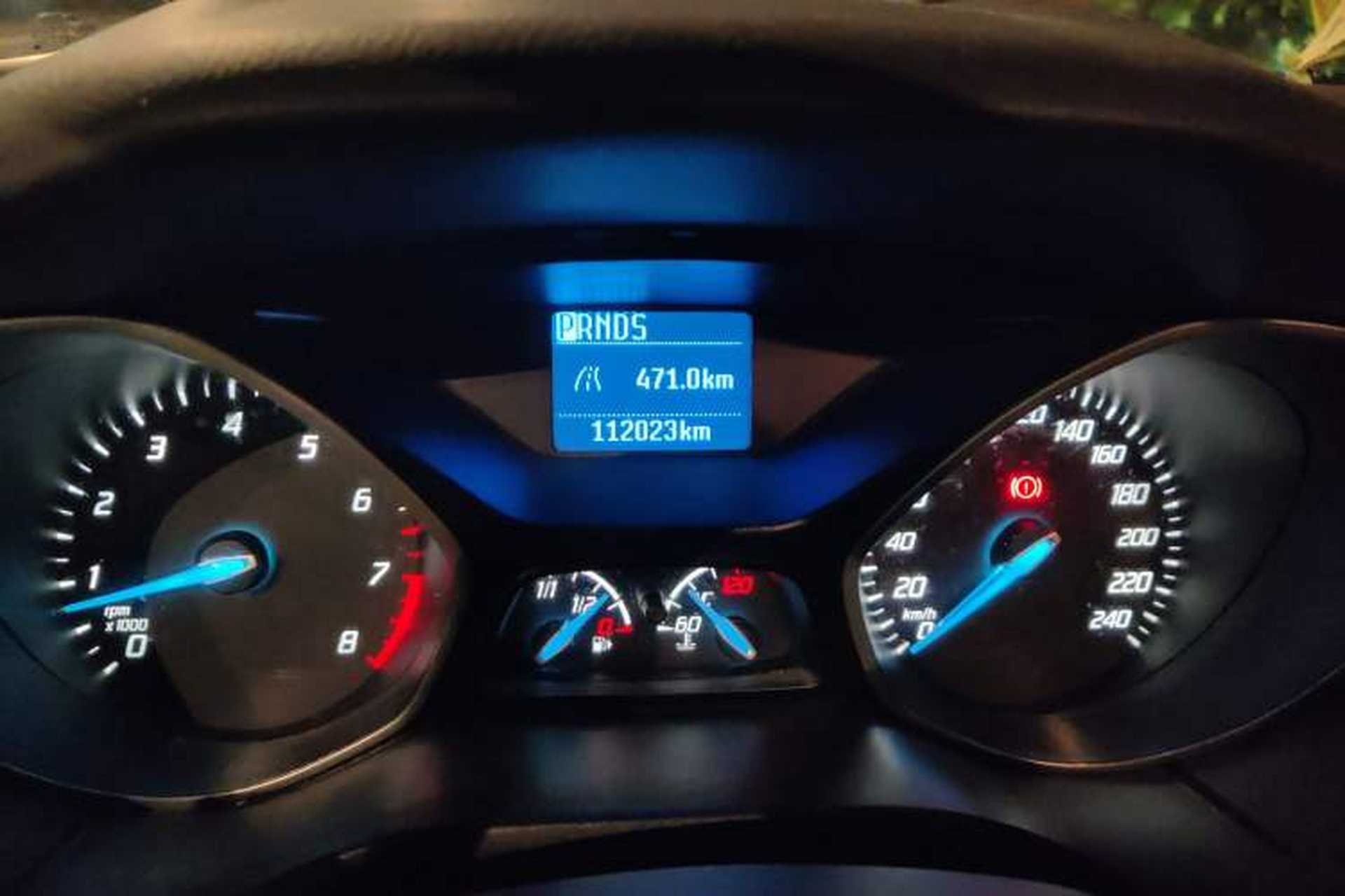 Used Ford Focus 2012 Sedan 1.6L Automatic Comfort Model Odometer Close Up