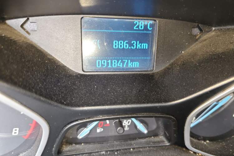 Used Ford Focus 2012 Sedan 1.6L Manual Comfort Model Odometer Close Up