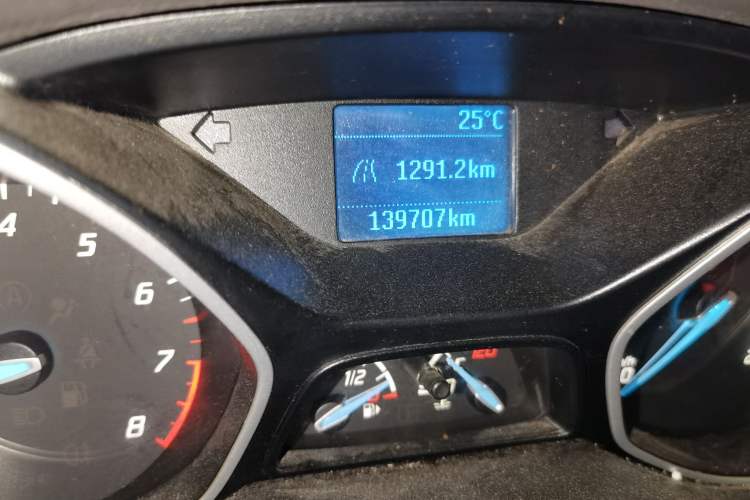 Used Ford Focus 2012 Sedan 1.6L Manual Comfort Model Odometer Close Up