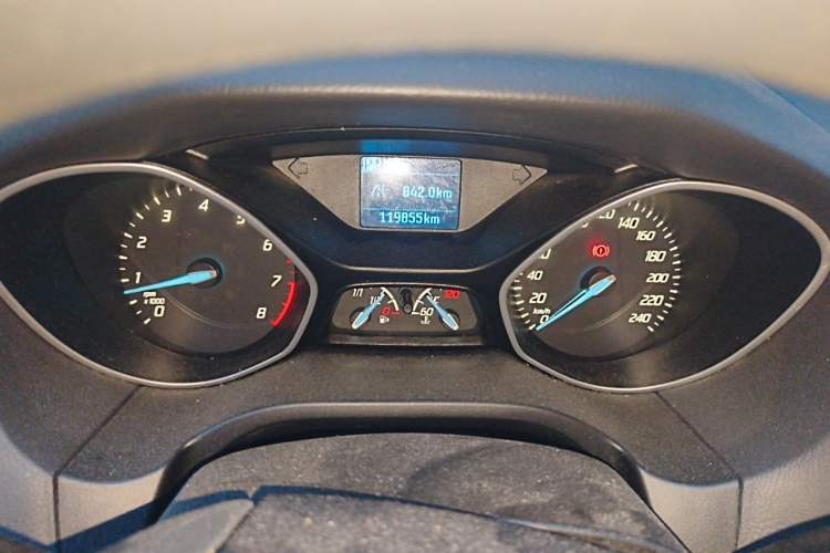 Used Ford Focus 2012 Hatchback 1.6L Automatic Comfort Model Odometer Close Up