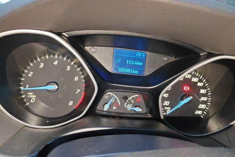 Used Ford Focus 2012 Sedan 1.6L Manual Comfort Model Odometer Close Up