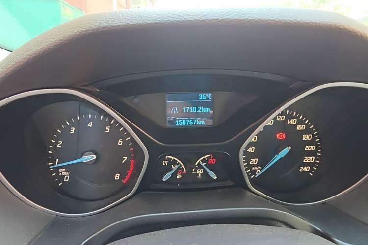 Used Ford Focus 2012 Sedan 1.6L Manual Comfort Model Odometer Close Up