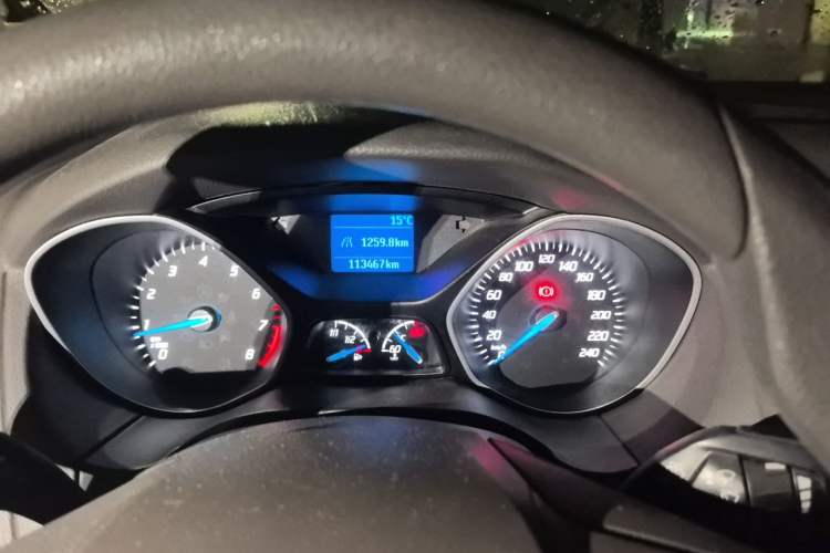 Used Ford Focus 2012 Sedan 1.6L Manual Comfort Model Odometer Close Up