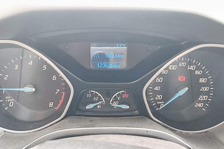 Used Ford Focus 2012 Sedan 1.6L Manual Comfort Model Odometer Close Up