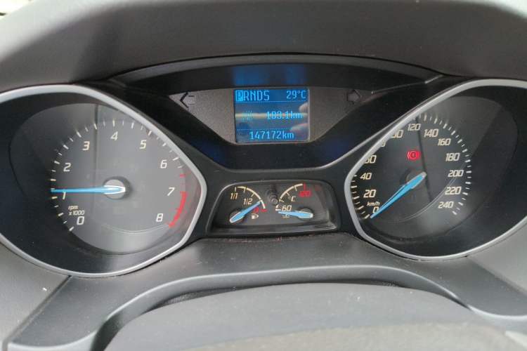 Used Ford Focus 2012 Sedan 1.6L Automatic Comfort Model Odometer Close Up