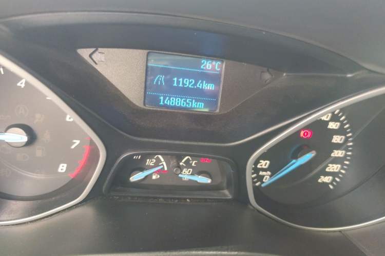 Used Ford Focus 2012 Sedan 1.6L Manual Comfort Model Odometer Close Up