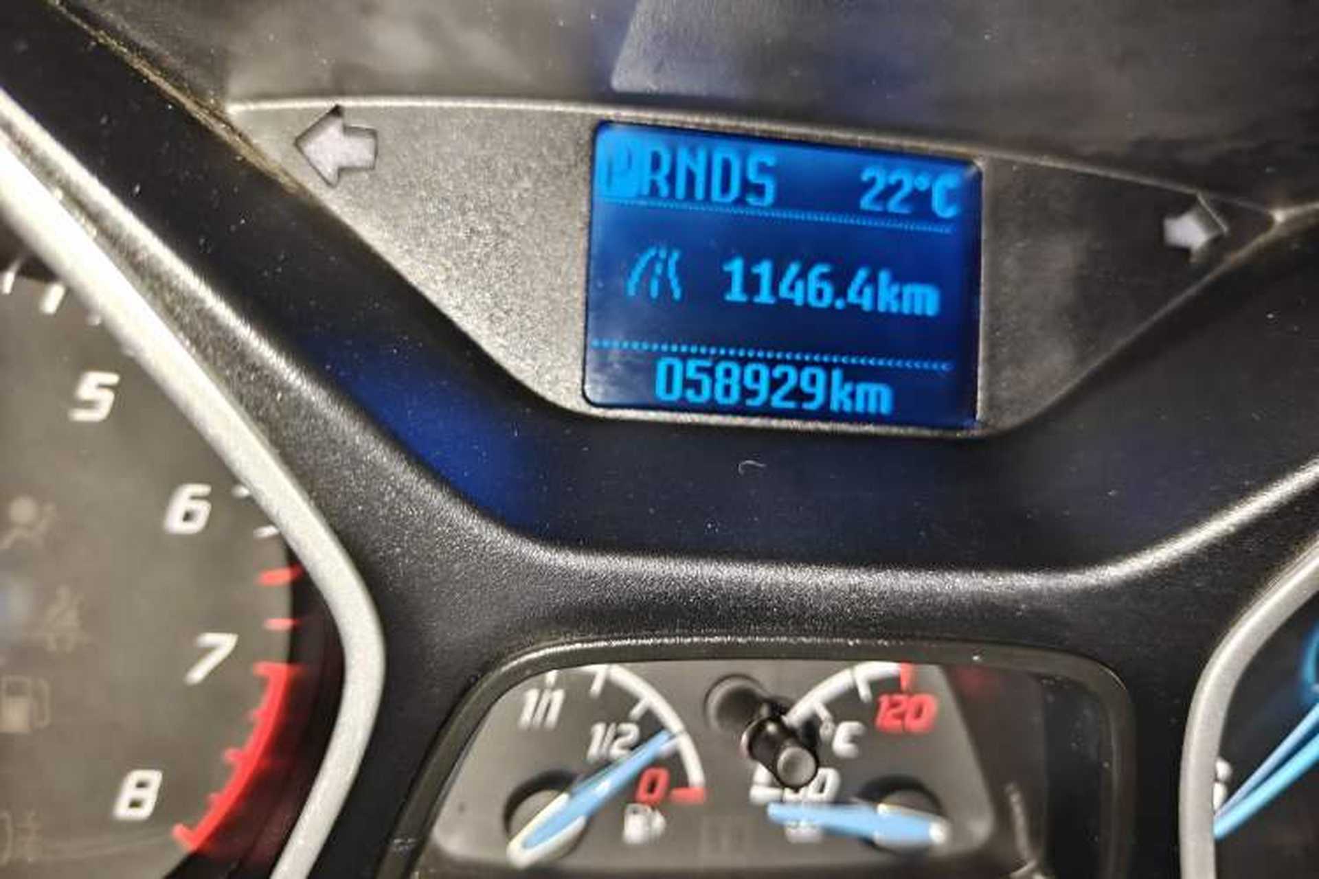 Used Ford Focus 2012 Hatchback 1.6L Automatic Comfort Model Odometer Close Up