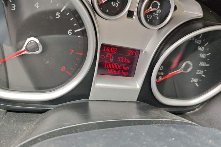 Used Ford Focus 2013 Hatchback Classic 1.8L Automatic Base Model Odometer Close Up