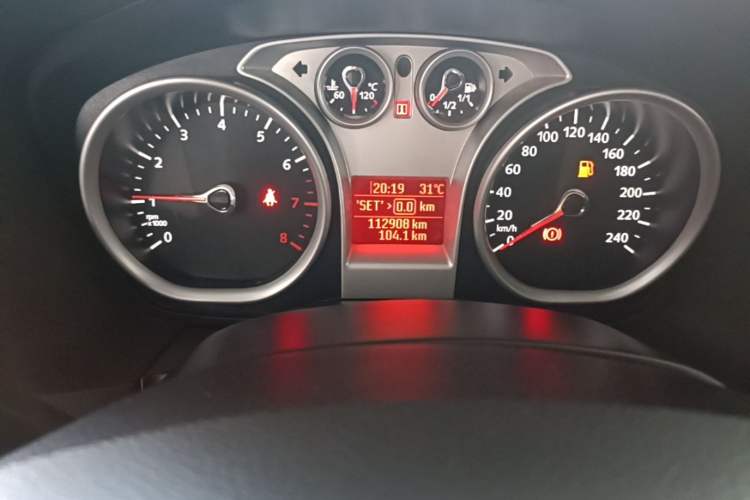 Used Ford Focus 2013 Hatchback Classic 1.8L Automatic Base Model Odometer Close Up