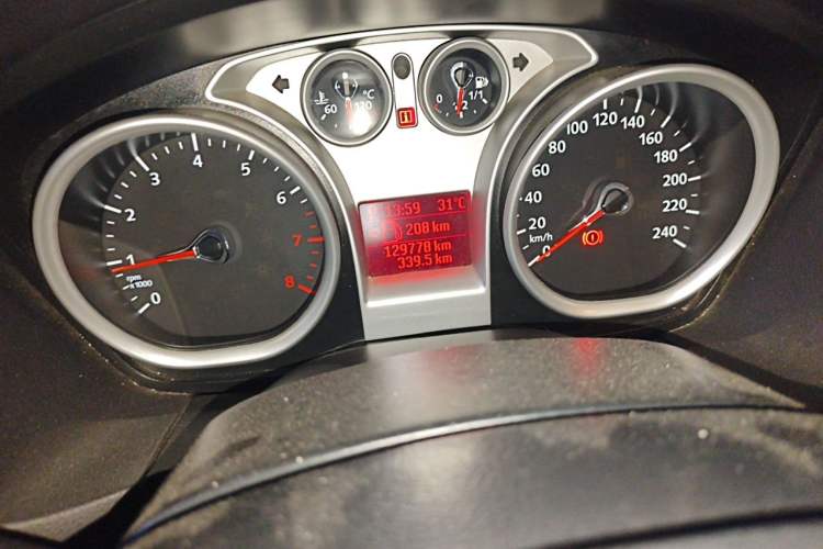 Used Ford Focus 2013 Hatchback Classic 1.8L Automatic Base Model Odometer Close Up