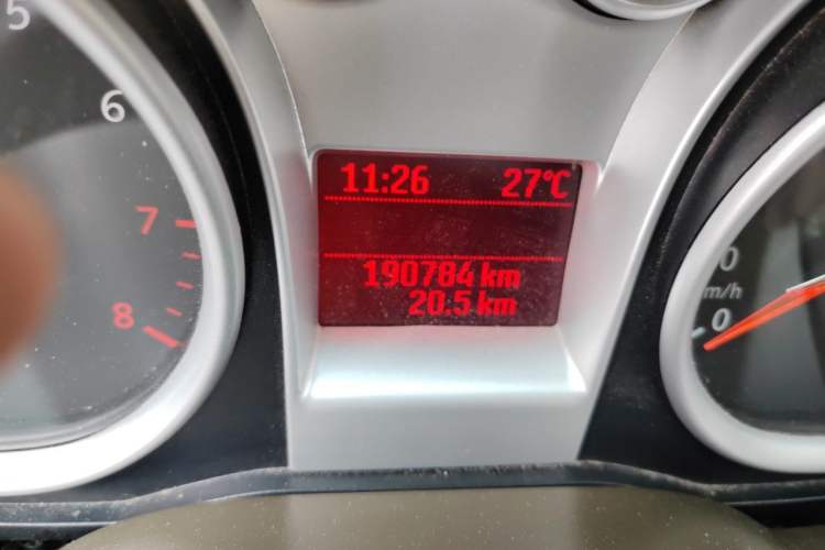 Used Ford Focus 2013 Sedan Classic 1.8L Automatic Base Model Odometer Close Up