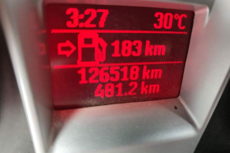 Used Ford Focus 2013 Sedan Classic 1.8L Manual Base Model Odometer Close Up