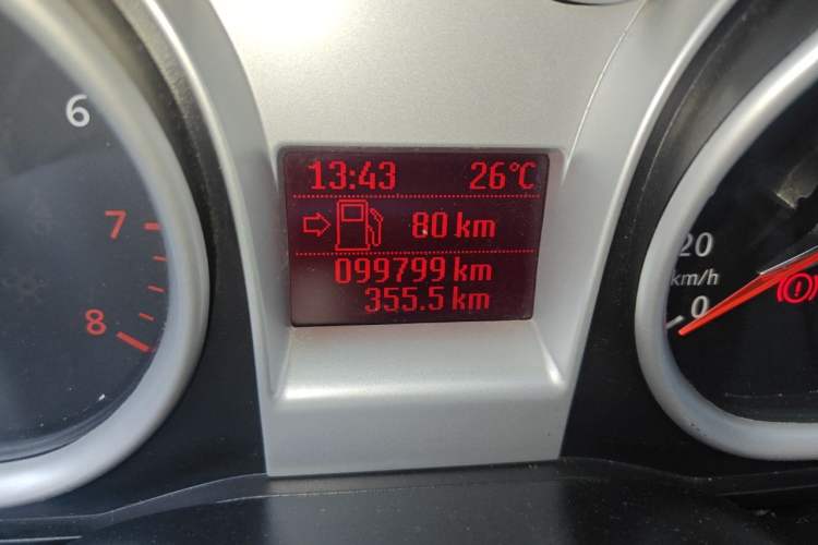 Used Ford Focus 2013 Hatchback Classic 1.8L Manual Base Model Odometer Close Up