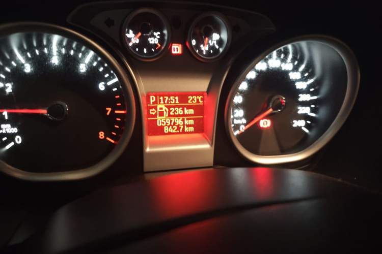 Used Ford Focus 2013 Hatchback Classic 1.8L Automatic Base Model Odometer Close Up