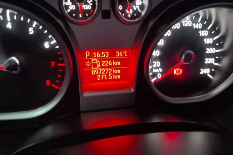 Used Ford Focus 2013 Hatchback Classic 1.8L Automatic Base Model Odometer Close Up