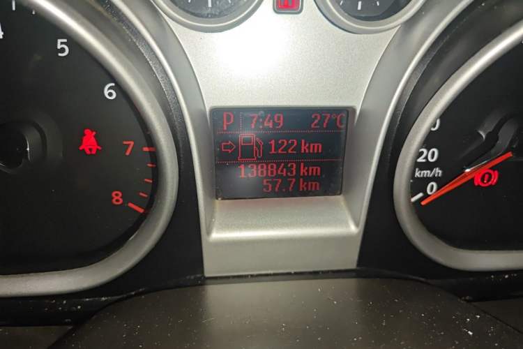 Used Ford Focus 2013 Sedan Classic 1.8L Automatic Base Model Odometer Close Up