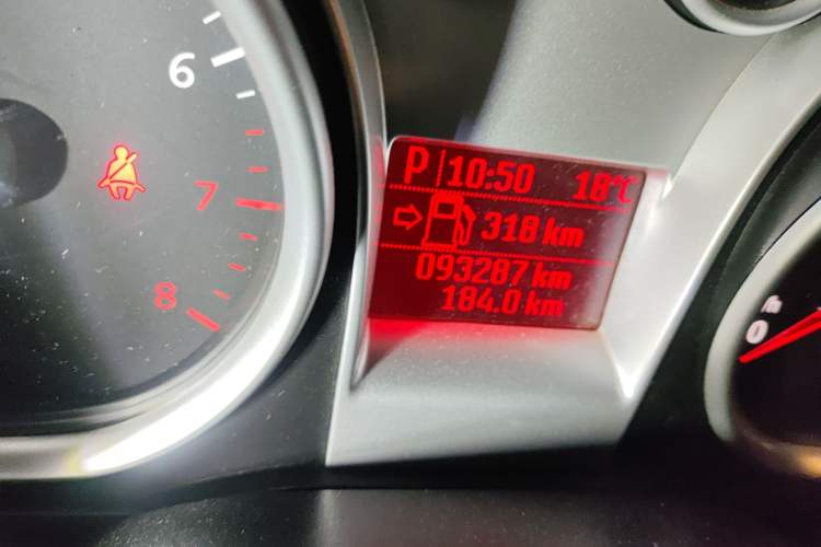Used Ford Focus 2013 Hatchback Classic 1.8L Automatic Base Model Odometer Close Up
