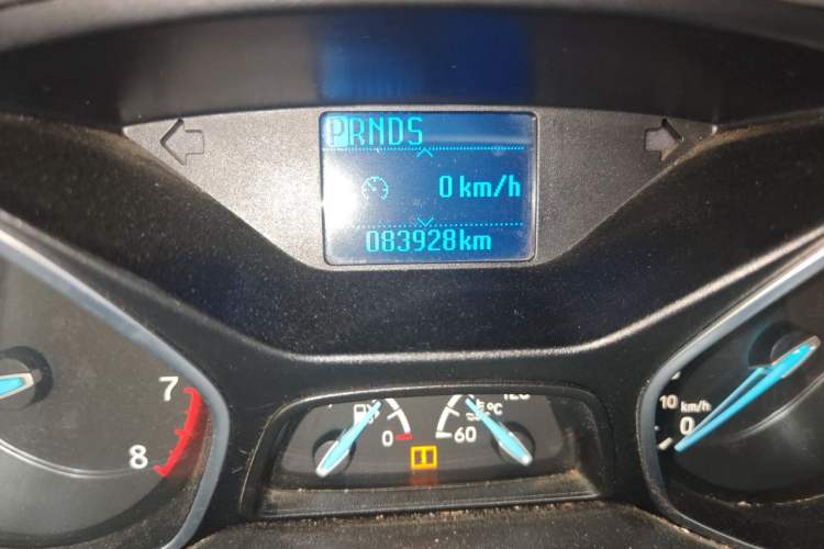 Used Ford Focus 2015 Sedan 1.6L Automatic Trend Model Odometer Close Up