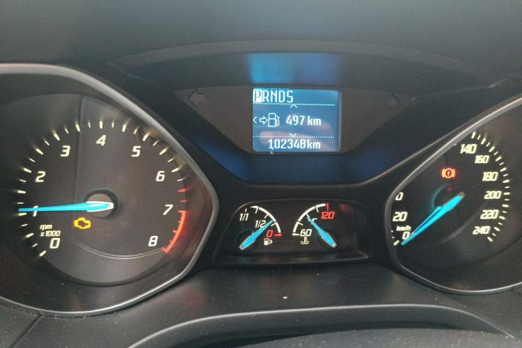 Used Ford Focus 2015 Sedan 1.6L Automatic Trend Model Odometer Close Up