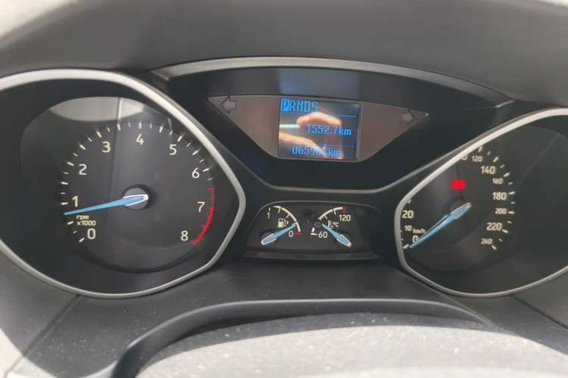 Used Ford Focus 2015 Hatchback 1.6L Automatic Comfort Model Odometer Close Up