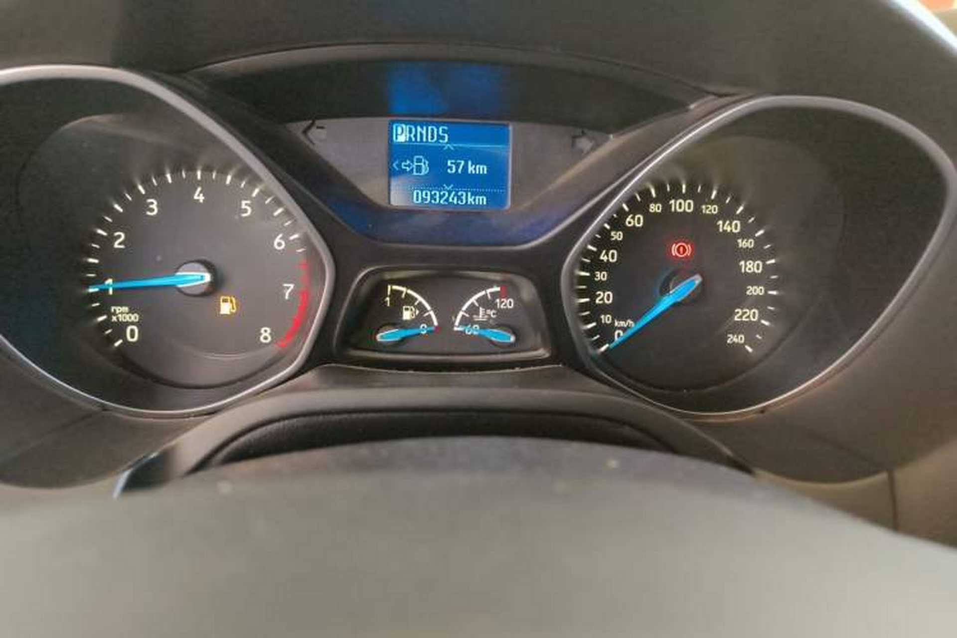 Used Ford Focus 2015 Sedan 1.6L Automatic Trend Model Odometer Close Up